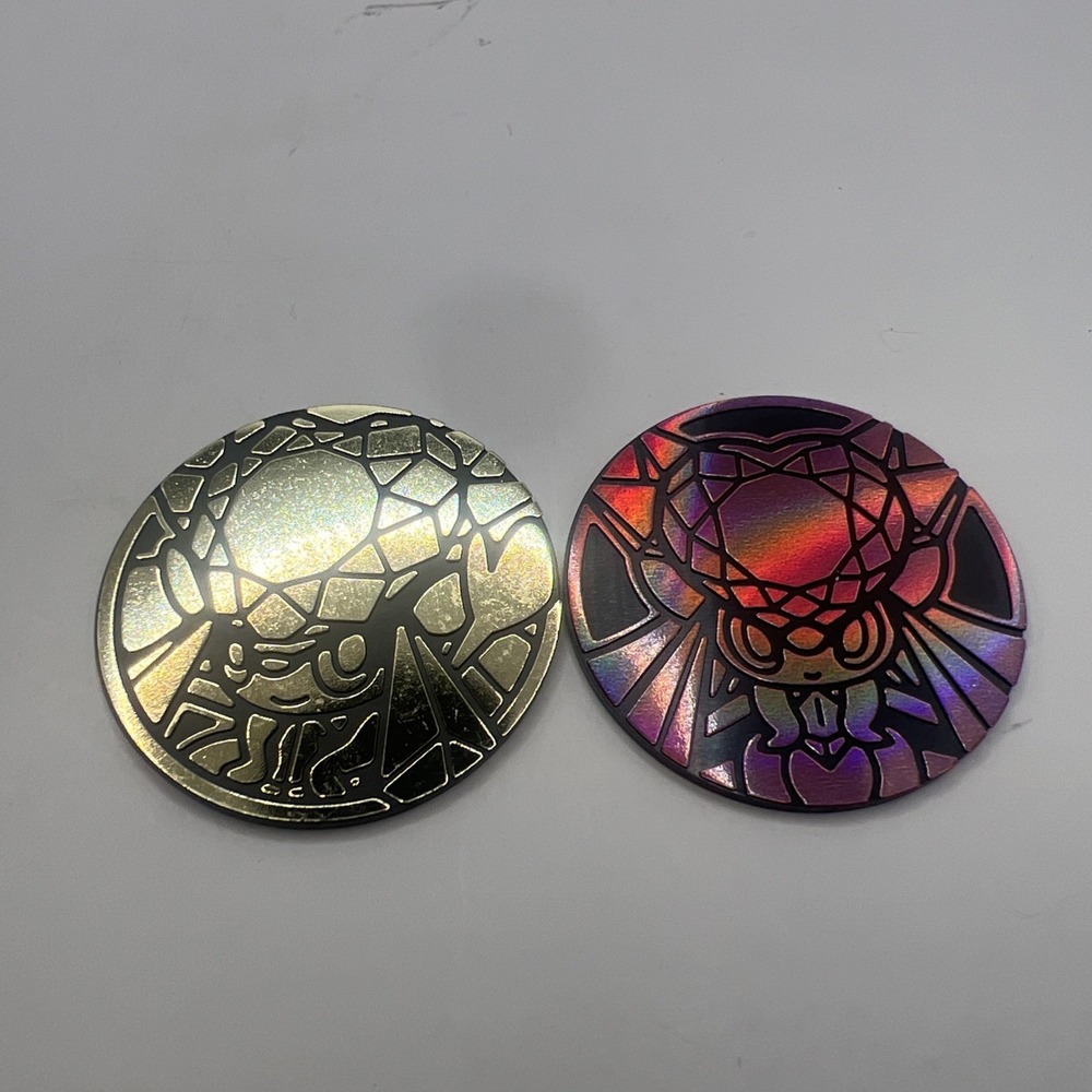 Lot of 2 Official Pokemon TCG Collector Coins! GREAT CONDITION